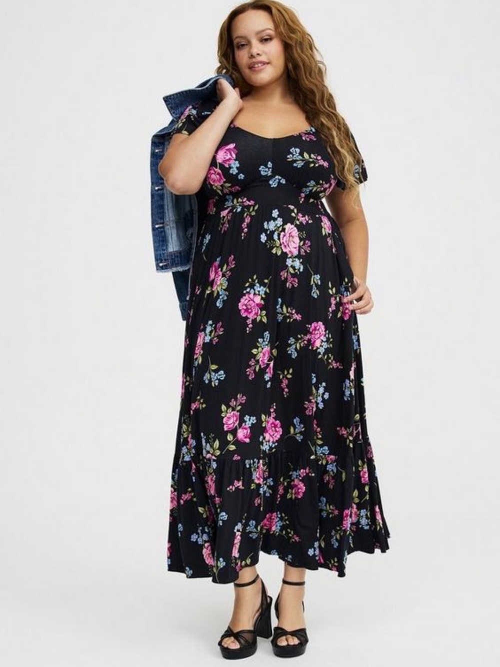 Torrid | Flutter Sleeve Tiered Maxi Dress
